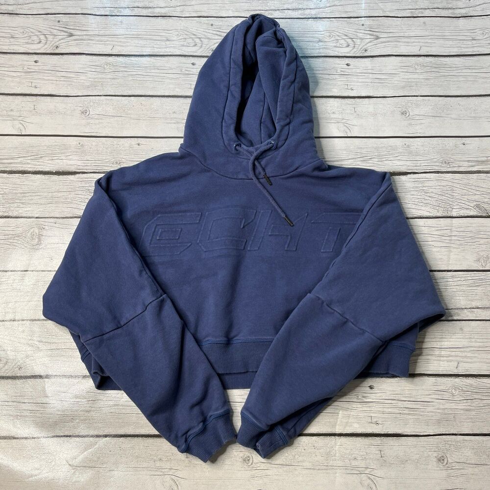 Echt Blue Cropped Hoodie